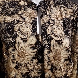 2pc Gold and Black Top